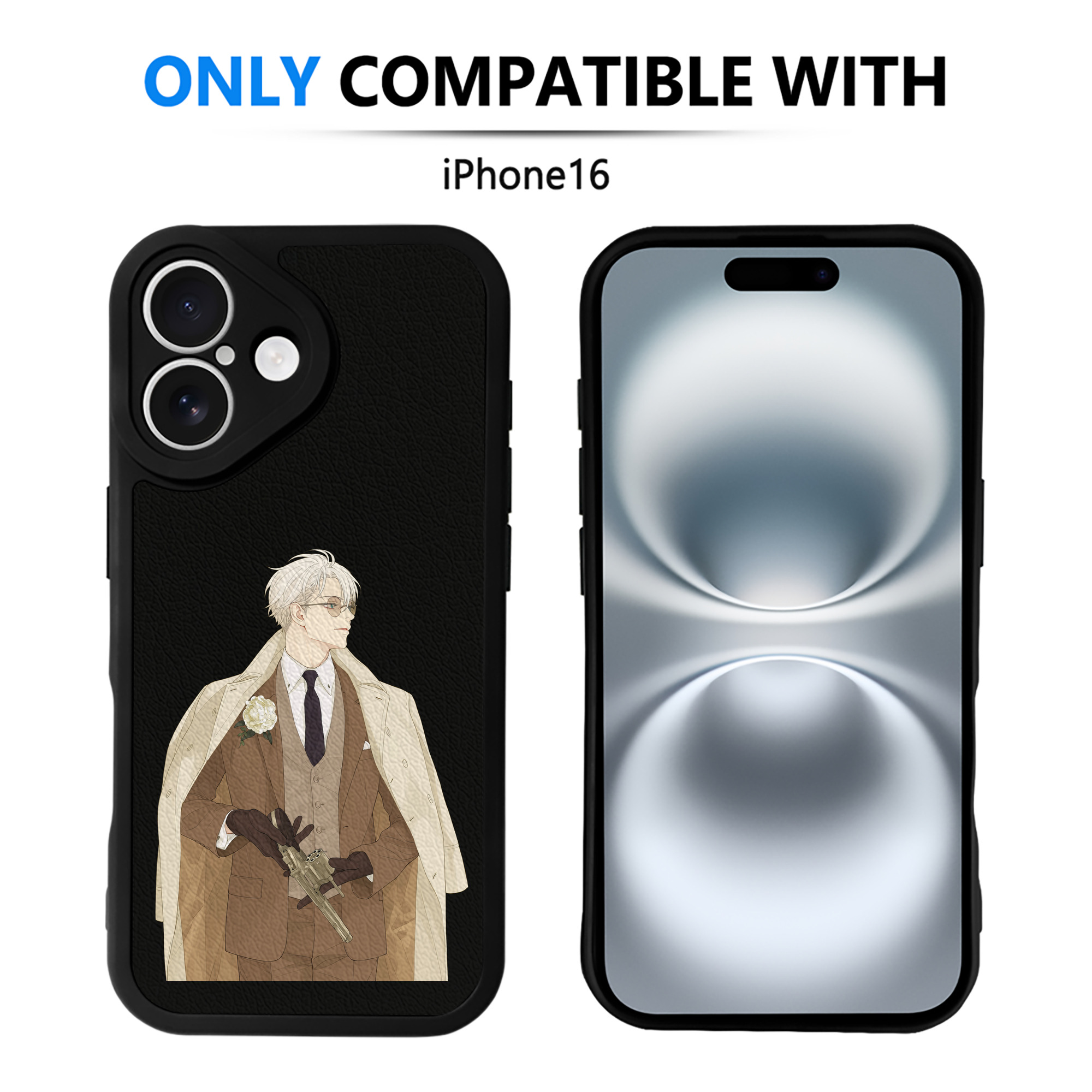 （画像用） 呪術廻戦 Jujutsu Kaisen 【iPhone 16シリーズ対応】シリコンスマホケース（レザー調） 材質：シリコン